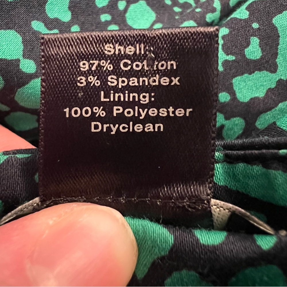 Ann Taylor Navy & Green Paisley Print Pencil Skirt Size 12 Like New - Picture 10 of 10